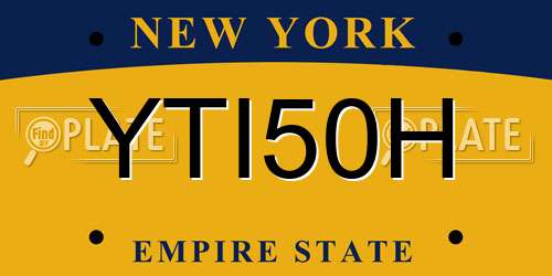 YTI50H New York License Plate
