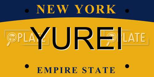 YUREI New York License Plate