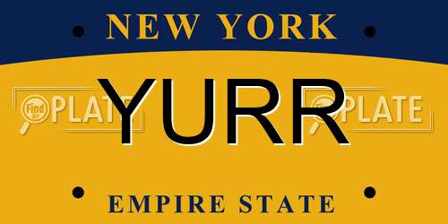 YURR New York License Plate