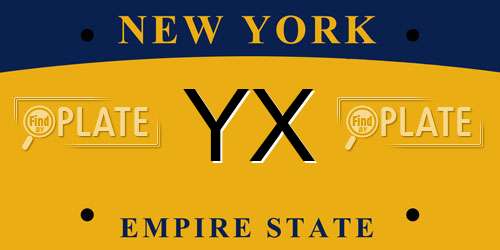 YX New York License Plate