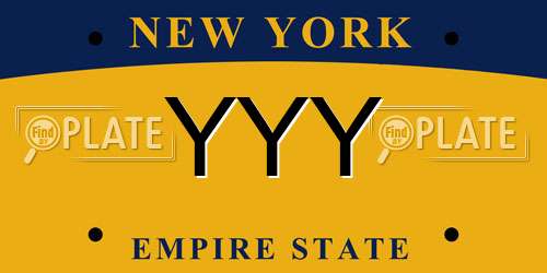 YYY New York License Plate