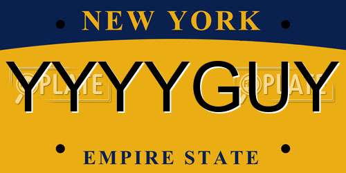 YYYYGUY New York License Plate