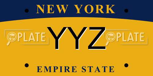 YYZ New York License Plate
