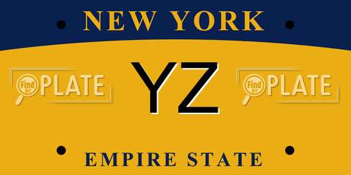 YZ New York License Plate