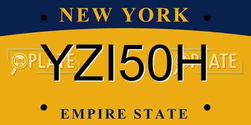 YZI50H New York License Plate