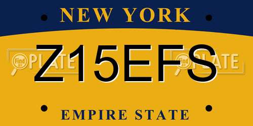 Z15EFS New York License Plate