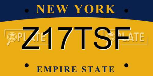Z17TSF New York License Plate
