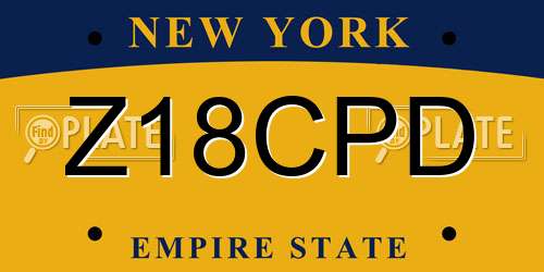 Z18CPD New York License Plate