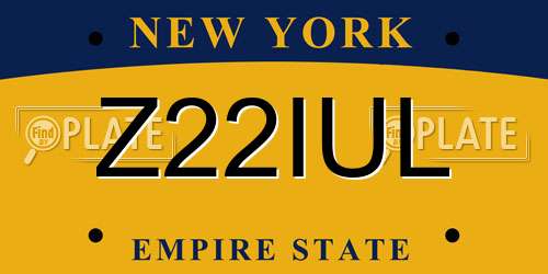 Z22IUL New York License Plate