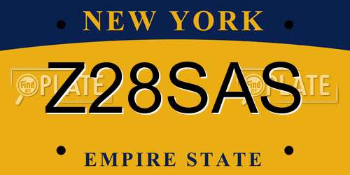 Z28SAS New York License Plate