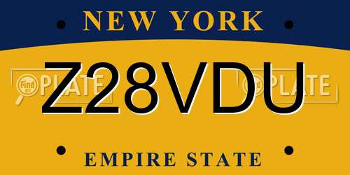 Z28VDU New York License Plate