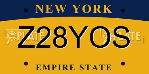 Z28YOS New York License Plate