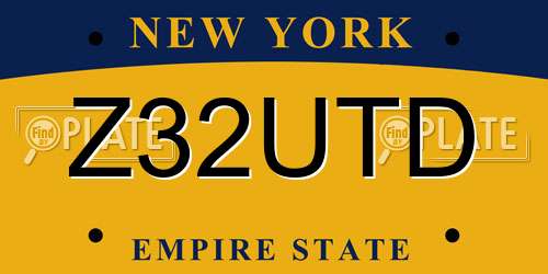 Z32UTD New York License Plate