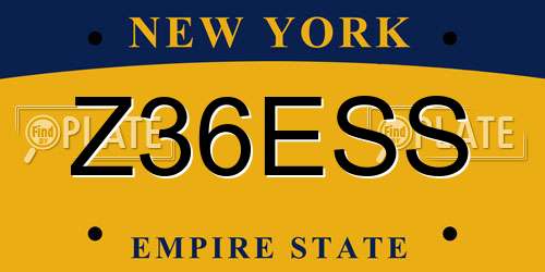 Z36ESS New York License Plate