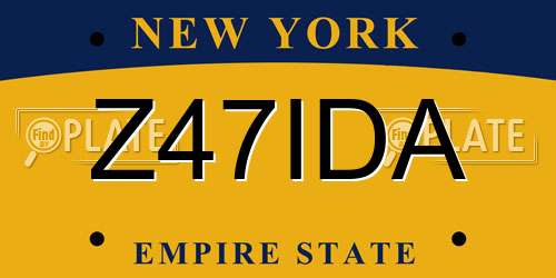 Z47IDA New York License Plate