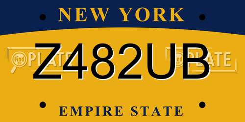Z482UB New York License Plate