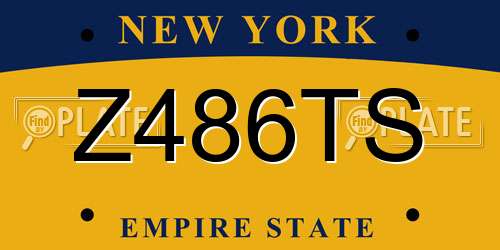 Z486TS New York License Plate
