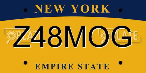 Z48MOG New York License Plate