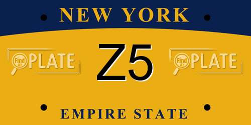 Z5 New York License Plate