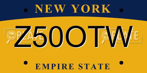 Z50OTW New York License Plate