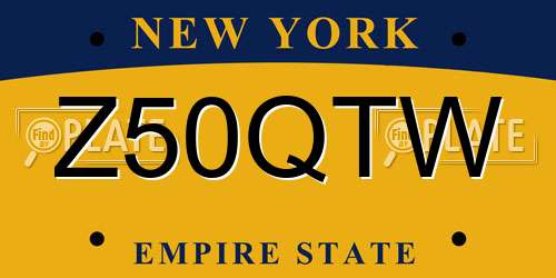 Z50QTW New York License Plate