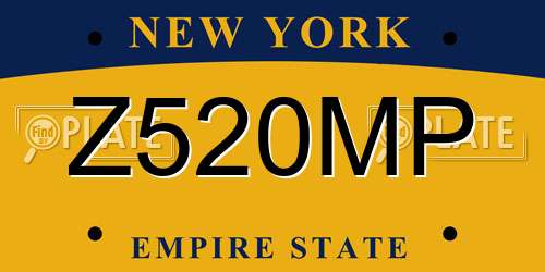 Z520MP New York License Plate