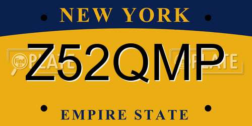 Z52QMP New York License Plate