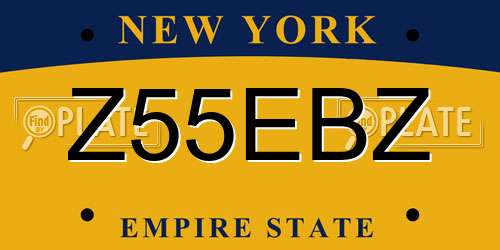 Z55EBZ New York License Plate
