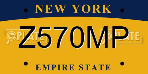 Z570MP New York License Plate