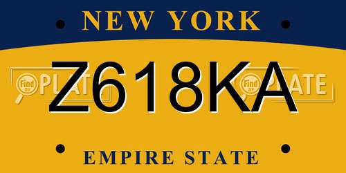 Z618KA New York License Plate