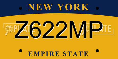 Z622MP New York License Plate