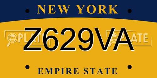 Z629VA New York License Plate