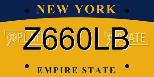 Z660LB New York License Plate