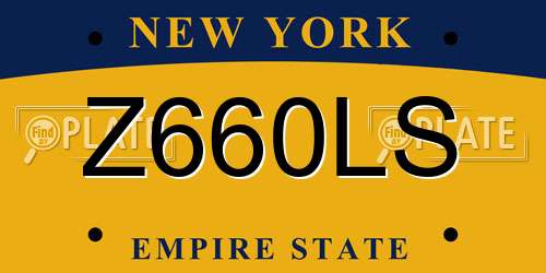 Z660LS New York License Plate