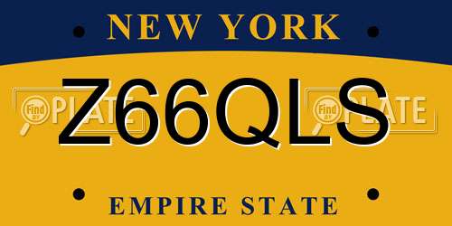 Z66QLS New York License Plate