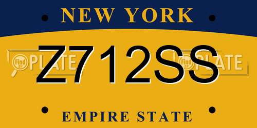 Z712SS New York License Plate