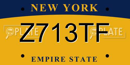 Z713TF New York License Plate
