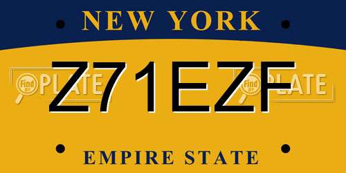 Z71EZF New York License Plate