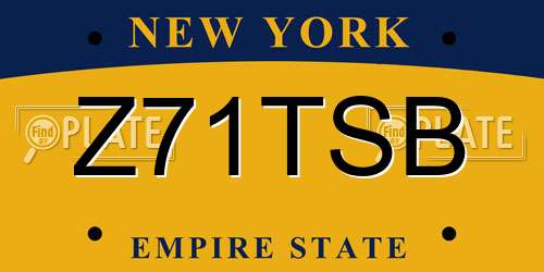 Z71TSB New York License Plate