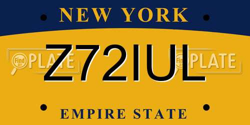 Z72IUL New York License Plate