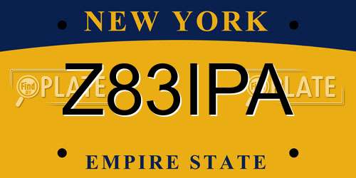 Z83IPA New York License Plate