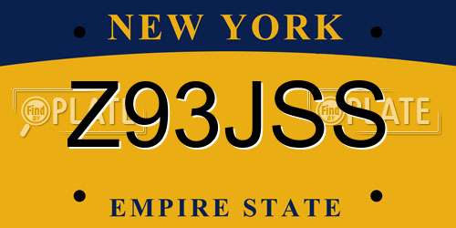 Z93JSS New York License Plate