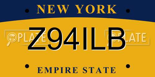 Z94ILB New York License Plate