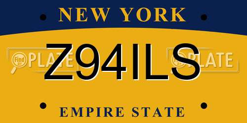 Z94ILS New York License Plate
