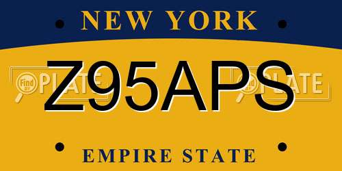Z95APS New York License Plate