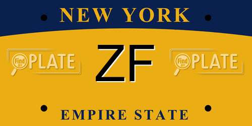 ZF New York License Plate