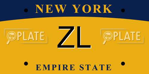 ZL New York License Plate
