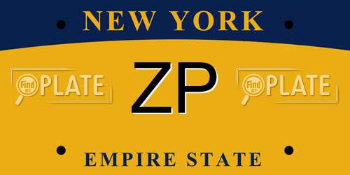 ZP New York License Plate