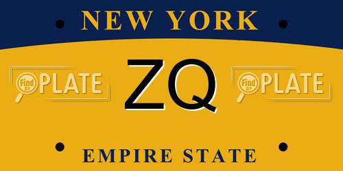 ZQ New York License Plate