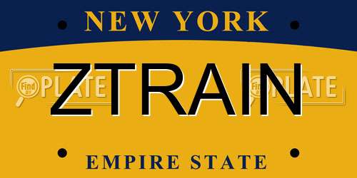 ZTRAIN New York License Plate